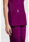 Plum Royale - Women's V-Neck Scrub Top (View 2)