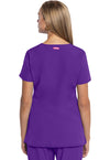 Purple Surge - Med Couture AMP Women Scrub Top - Back View