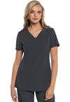 Pewter - Med Couture AMP Women Scrub Top - Front View