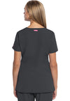 Pewter - Med Couture AMP Women Scrub Top - Back View