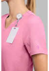 Pixel Pink - Women's V-Neck Scrub Top (View 4)