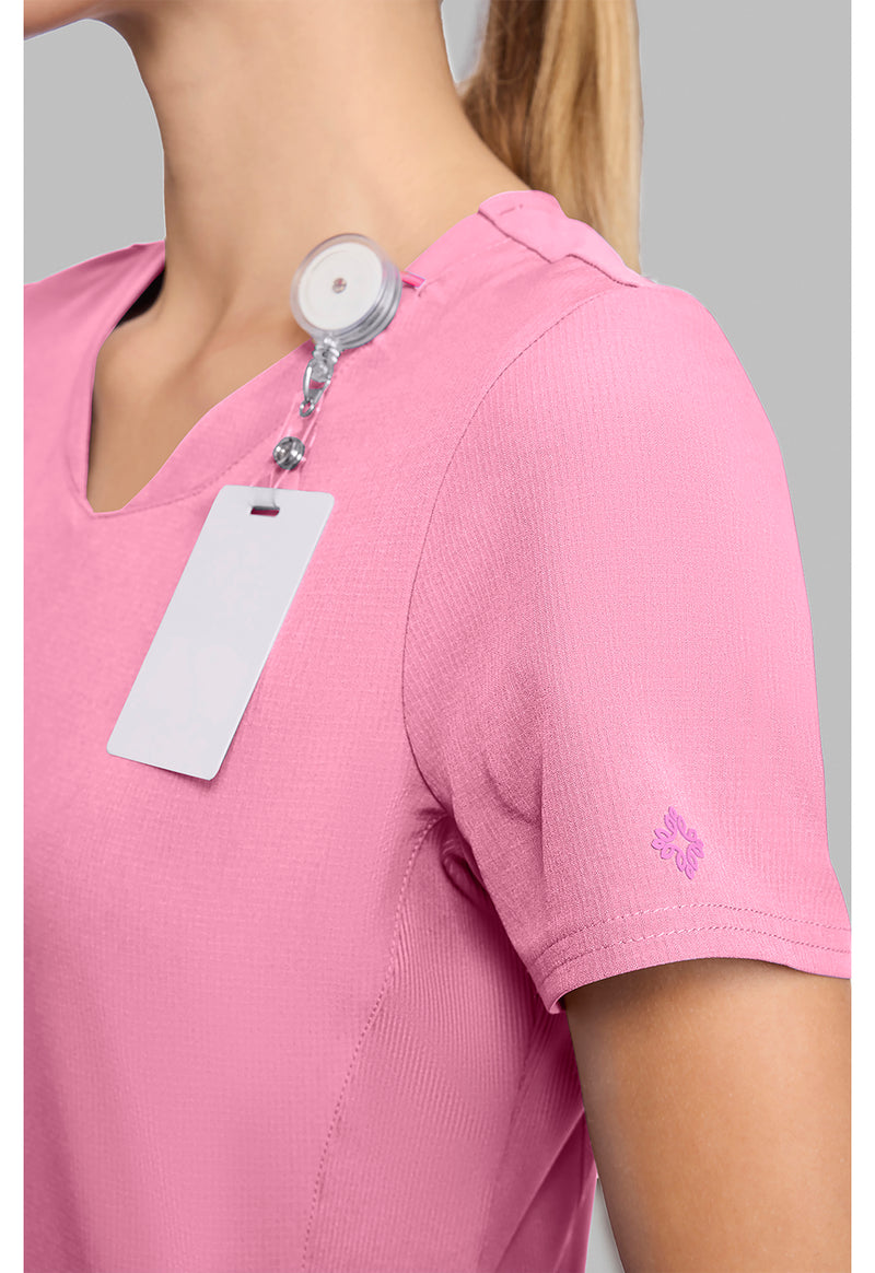 Pixel Pink - Women's V-Neck Scrub Top (View 4)