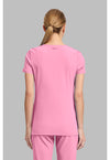 Pixel Pink - Med Couture AMP Women Scrub Top - Back View