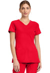 Solar Flare - Med Couture AMP Women Scrub Top - Front View