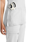 White - Women's V-Neck Scrub Top (View 3)