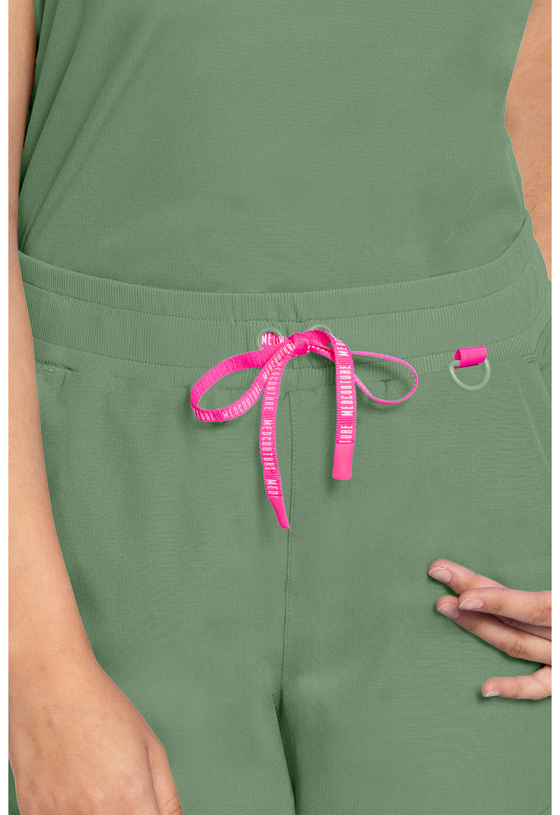 Beyond Green - Women's Round Neck Tuckable Scrub Top (View 3)