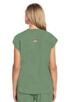 Beyond Green - Med Couture AMP Women Scrub Top - Back View