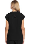 Black - Med Couture AMP Women Scrub Top - Back View