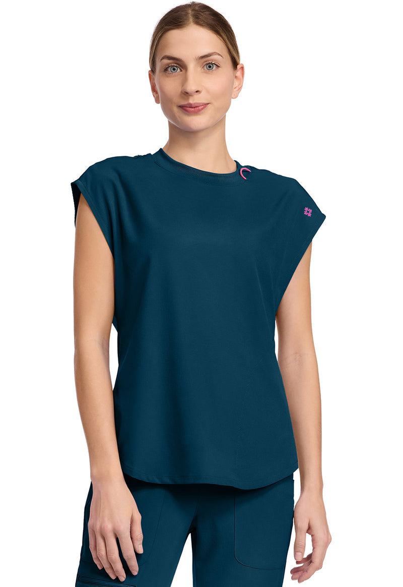 Caribbean - Med Couture AMP Women Scrub Top - Front View