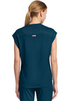 Caribbean - Med Couture AMP Women Scrub Top - Back View