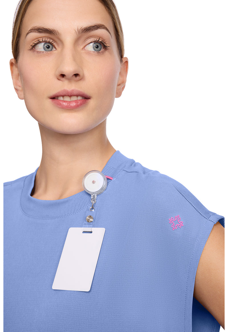 Ciel - Women's Round Neck Tuckable Scrub Top (View 3)