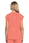Coral Fusion - Med Couture AMP Women Scrub Top - Back View