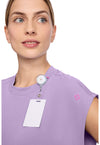 Digital Lavender - Women's Round Neck Tuckable Scrub Top (View 3)