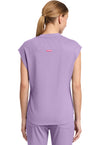 Digital Lavender - Med Couture AMP Women Scrub Top - Back View