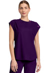 Eggplant - Med Couture AMP Women Scrub Top - Front View