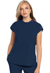 Navy - Med Couture AMP Women Scrub Top - Front View