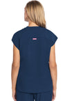 Navy - Med Couture AMP Women Scrub Top - Back View