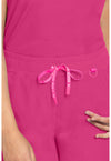 Pink Power - Women's Round Neck Tuckable Scrub Top (View 3)