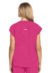 Pink Power - Med Couture AMP Women Scrub Top - Back View