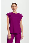 Plum Royale - Med Couture AMP Women Scrub Top - Front View