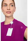 Plum Royale - Women's Round Neck Tuckable Scrub Top (View 3)