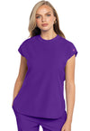 Purple Surge - Med Couture AMP Women Scrub Top - Front View