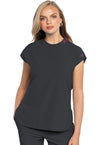 Pewter - Med Couture AMP Women Scrub Top - Front View