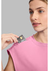 Pixel Pink - Women's Round Neck Tuckable Scrub Top (View 2)