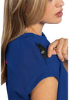 Royal - Women's Round Neck Tuckable Scrub Top (View 2)