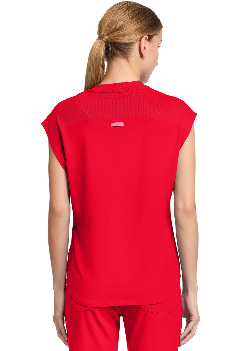 Solar Flare - Med Couture AMP Women Scrub Top - Back View