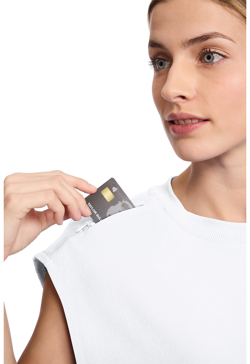 white - Round Neck Tuckable Top (View 2)