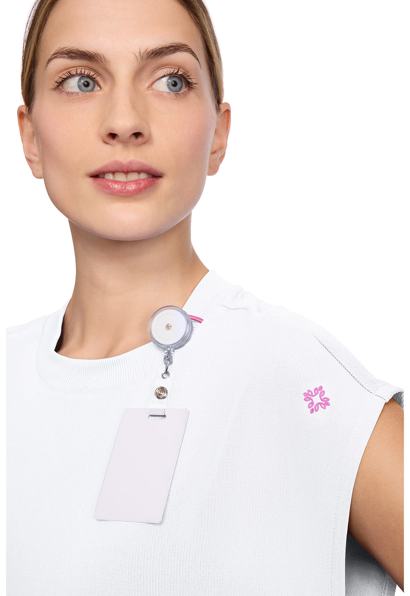 white - Round Neck Tuckable Top (View 3)