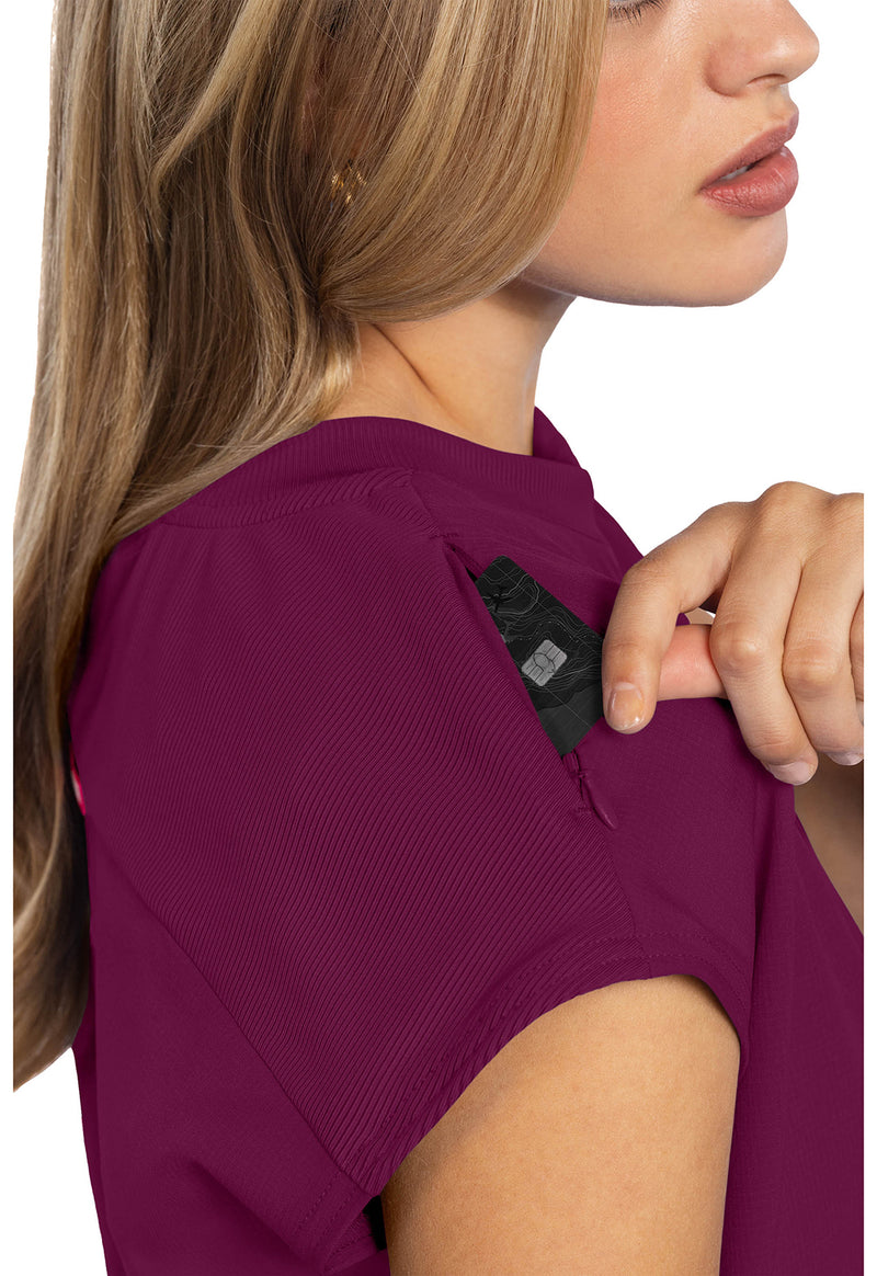 wine - Round Neck Tuckable Top (View 2)