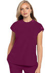 Wine - Med Couture AMP Women Scrub Top - Front View