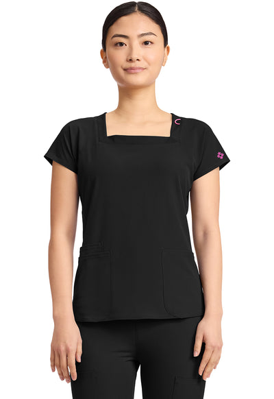 Women's 3-Pocket Square Neck Scrub Top