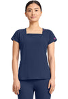 Navy - Med Couture AMP Women Scrub Top - Front View