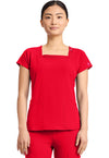 Solar Flare - Med Couture AMP Women Scrub Top - Front View