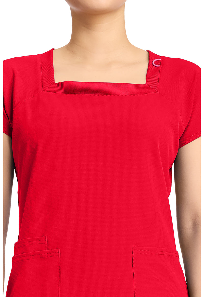 Solar Flare - Women's 3-Pocket Square Neck Scrub Top (View 2)