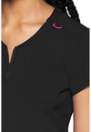 Black - Quarter Zip V-Neck Tuckable Top (View 4)