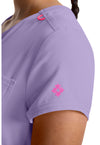 Digital Lavender - Quarter Zip V-Neck Tuckable Top (View 3)
