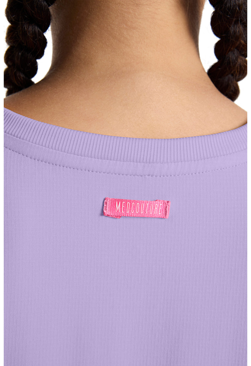 Digital Lavender - Quarter Zip V-Neck Tuckable Top (View 4)