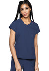 Navy - Quarter Zip V-Neck Tuckable Top