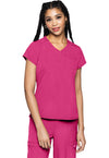 Pink Power - Quarter Zip V-Neck Tuckable Top
