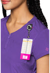 Purple Surge - Quarter Zip V-Neck Tuckable Top (View 3)