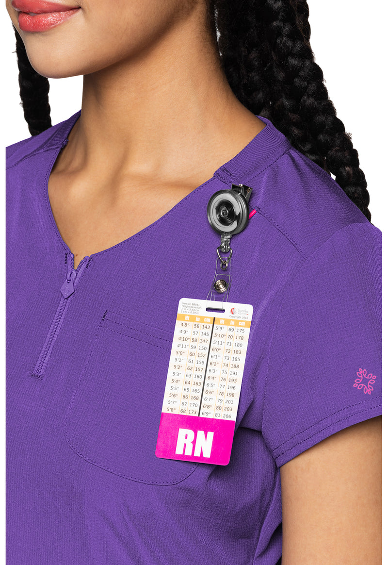 Purple Surge - Quarter Zip V-Neck Tuckable Top (View 3)