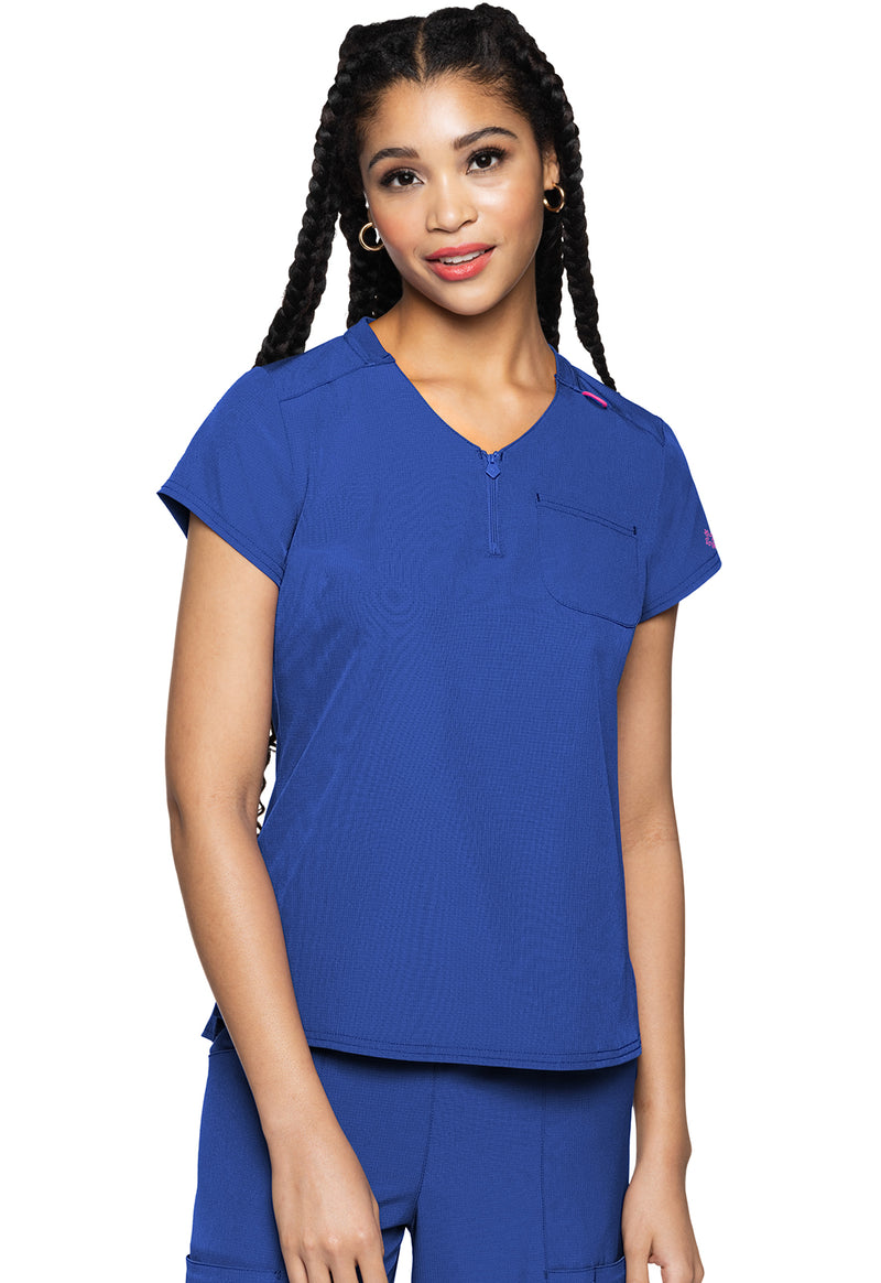 Royal - Quarter Zip V-Neck Tuckable Top
