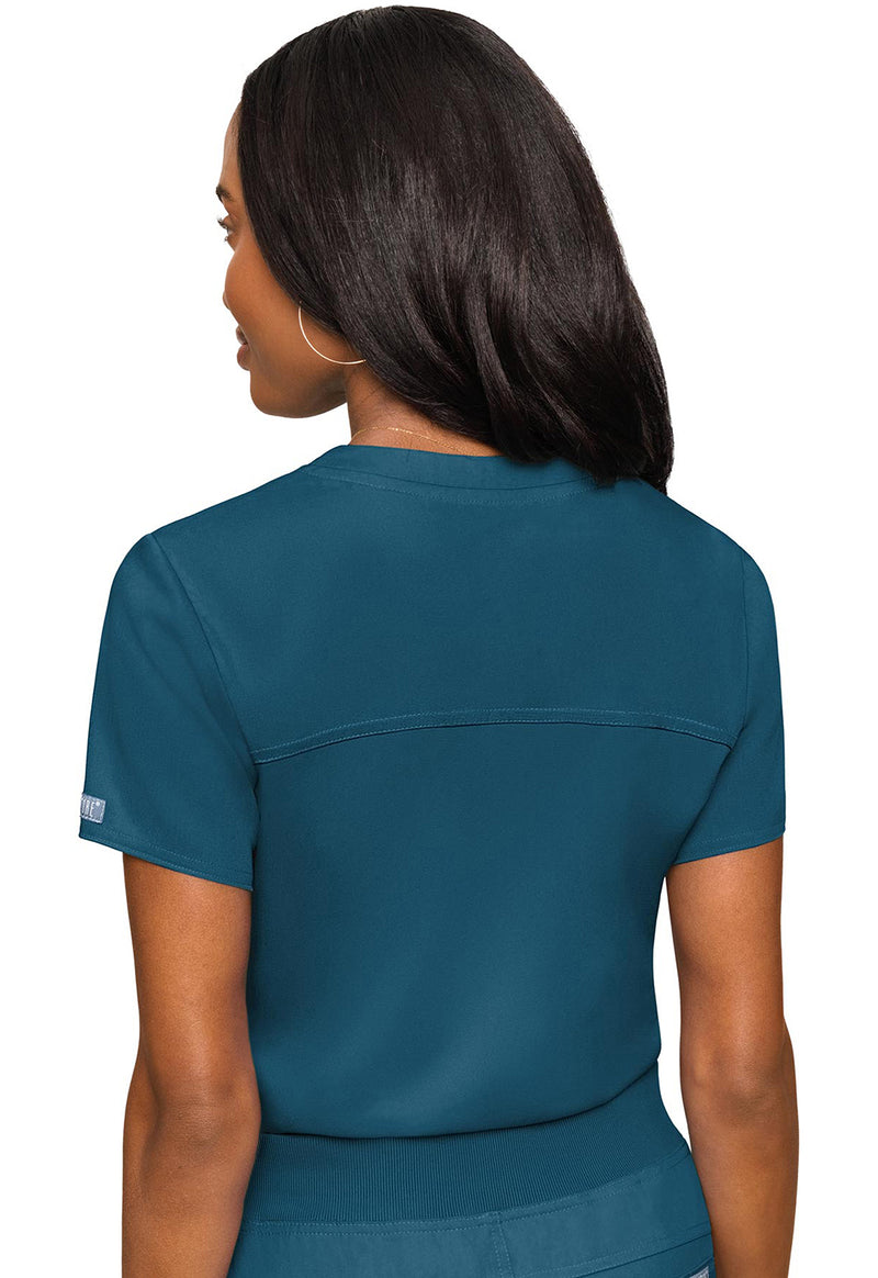 Caribbean - Med Couture Touch Women Scrub Top - Back View