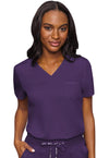 Eggplant - Med Couture Touch Women Scrub Top - Front View