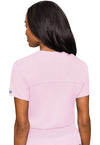 Ice Pink - Med Couture Touch Women Scrub Top - Back View