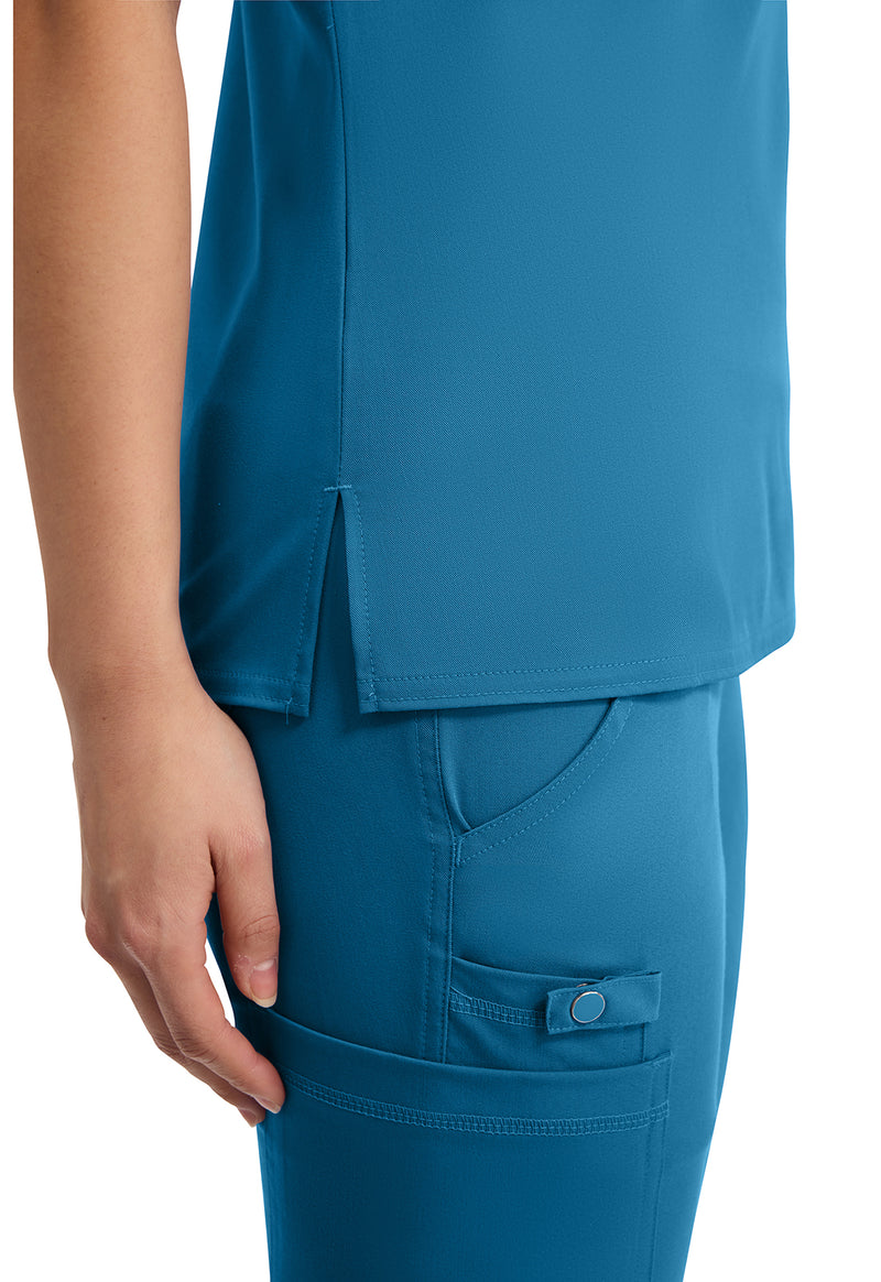 Mali-Blue Shore - Women's V-Neck Tuck In (View 3)